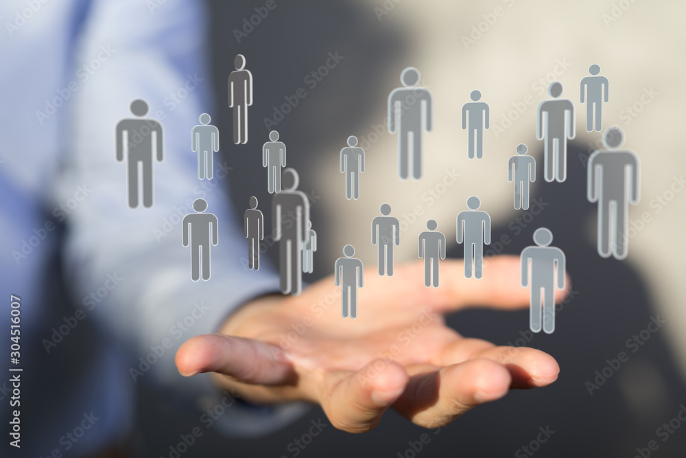 abstract social network scheme, which contains business people abstract social network scheme, which contains business people