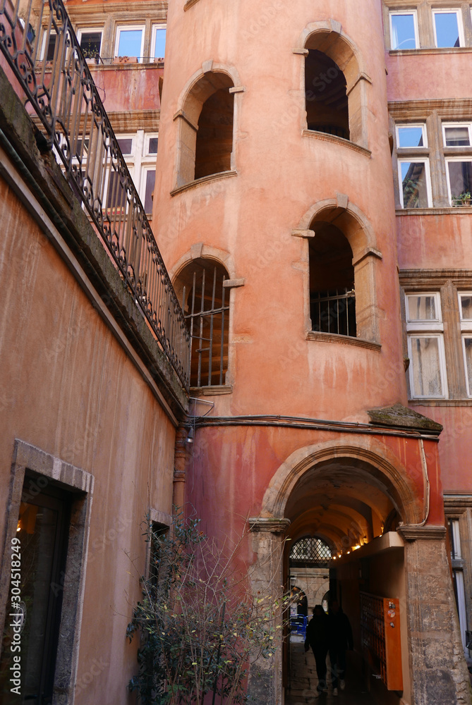 city ​​of lyon, in the rhone alpes region in france