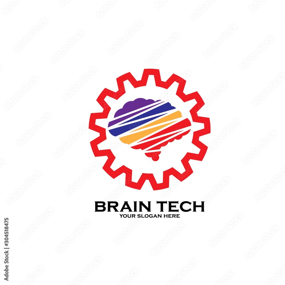 Brain logo design template, vector icon symbol Brain logo design template, vector icon symbol