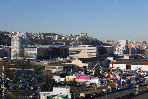 city ​​of lyon, in the rhone alpes region in france