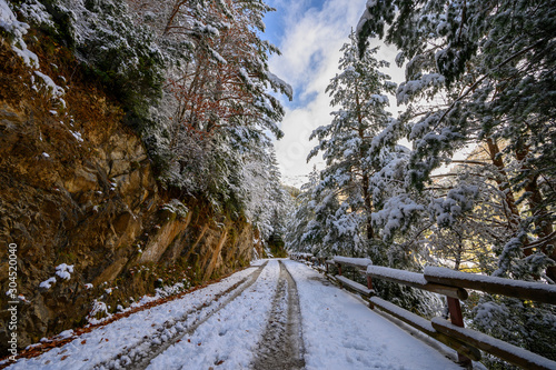 Winder is coming in the natural park of Ordesa ( Huesca, Spain)