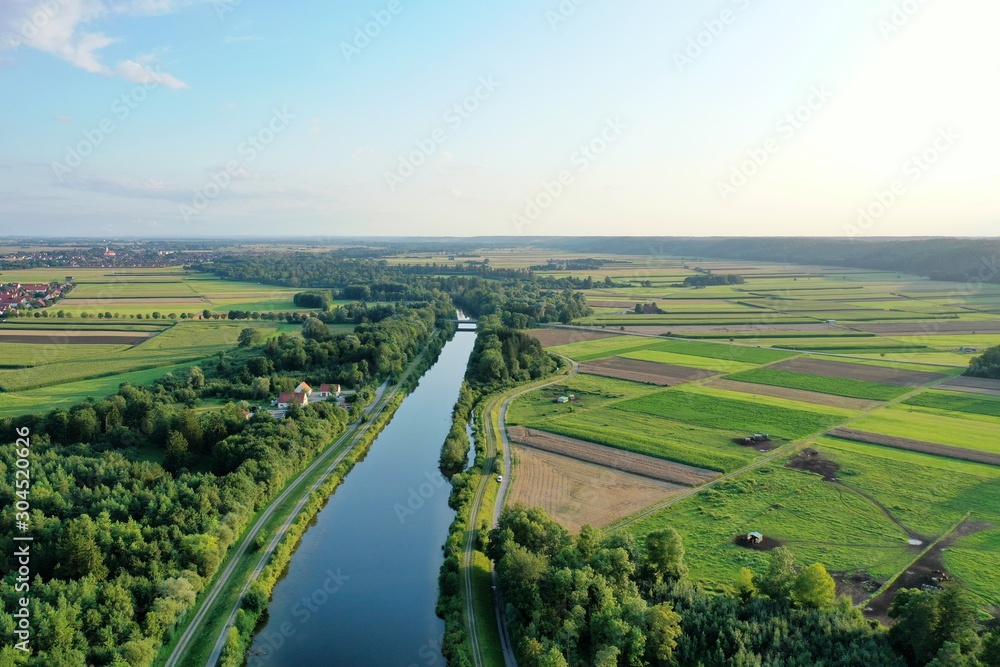Naklejka premium Wertach bei Augsburg