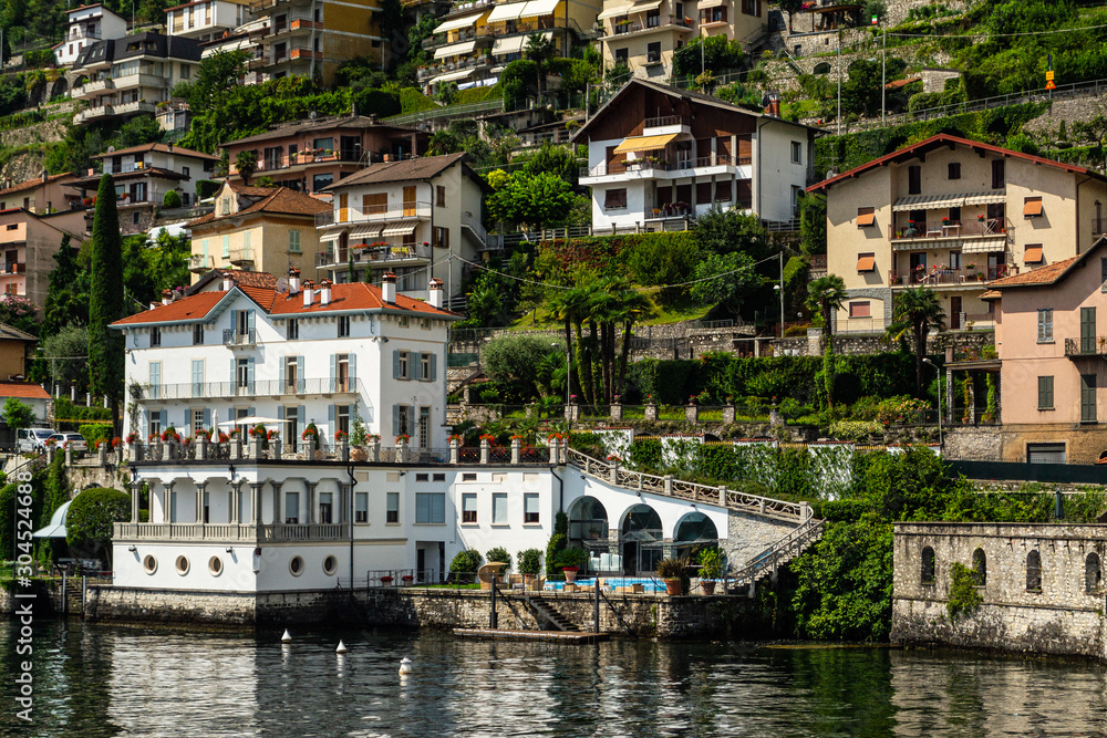 Waterfront of Argegno, Lake Como, Italy