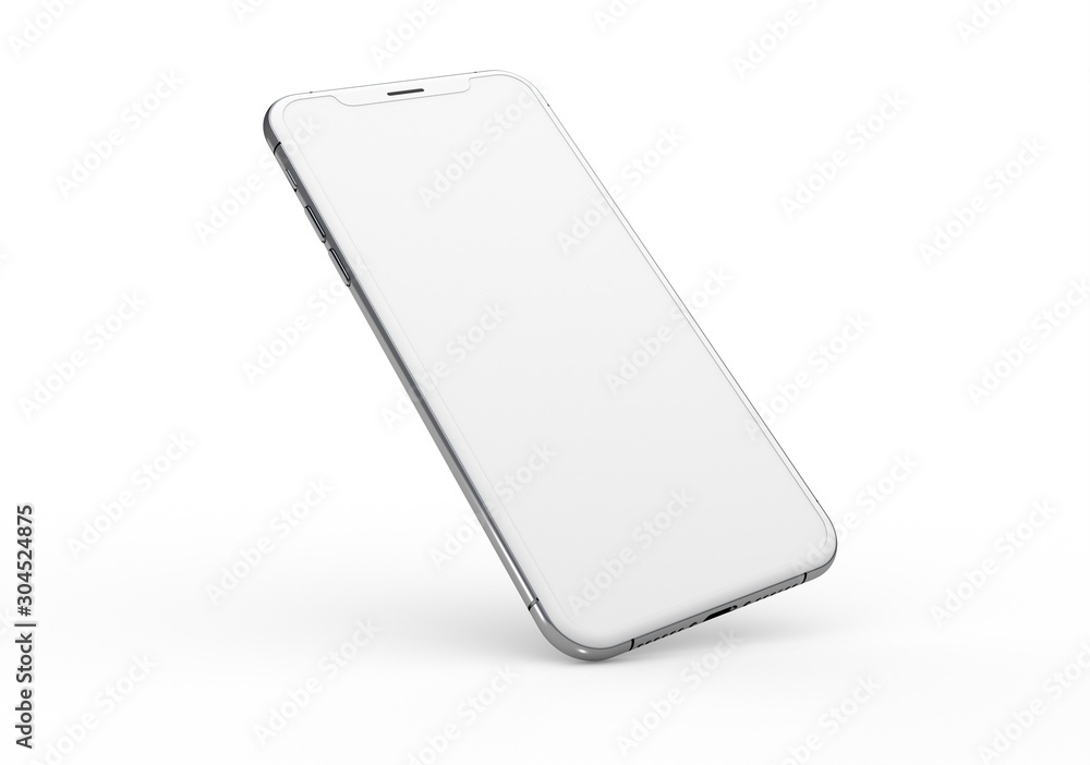  New realistic mobile phone smartphone mockup with blank screen.