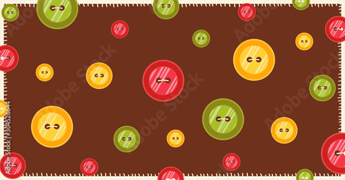 Background with cloth buttons
