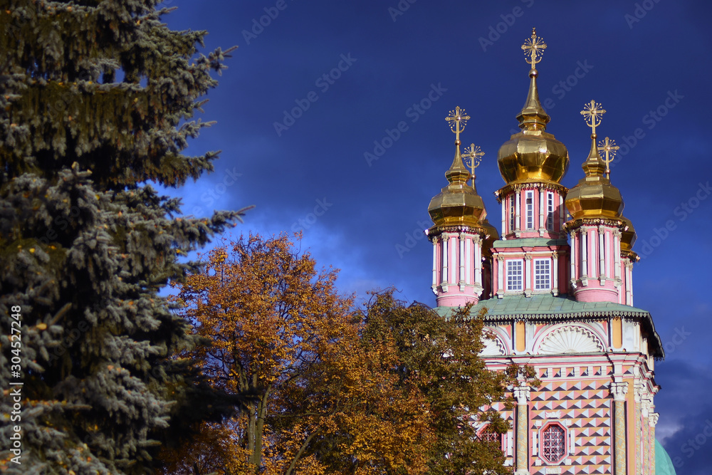 Architecture of Trinity Sergius Lavra, Sergiyev Posad, Russia. Color photo. Architecture of Trinity Sergius Lavra, Sergiyev Posad, Russia. Color photo.