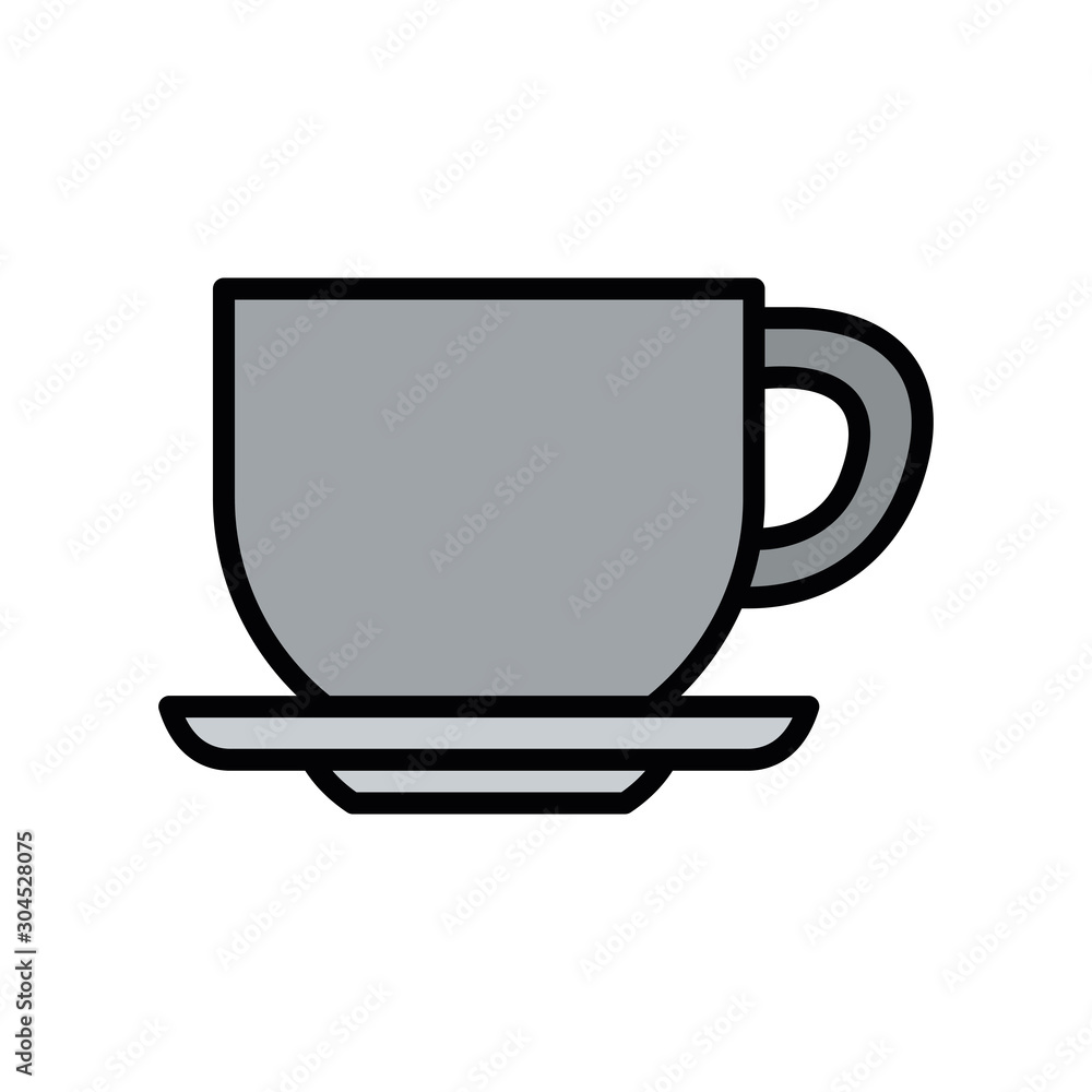 Isolated coffee cup fill vector design