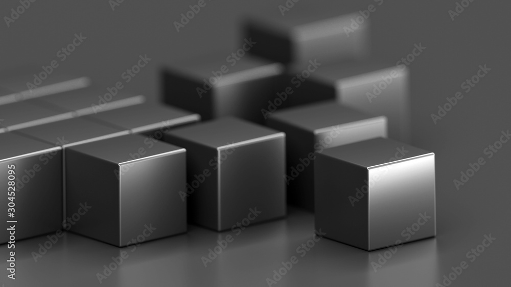 grey abstract background with cubes, wallpaper 3d illustration grey abstract background with cubes, wallpaper 3d illustration