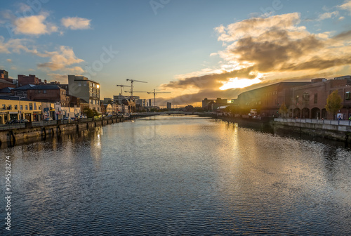 Cork Ireland river Lee panorama scenic amazing view city center Irish landmark © Cristi