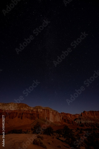 Desert Stars On Moonlit Night