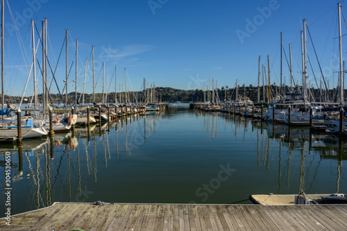 Dock in Marina on Sunny Day © kellyvandellen