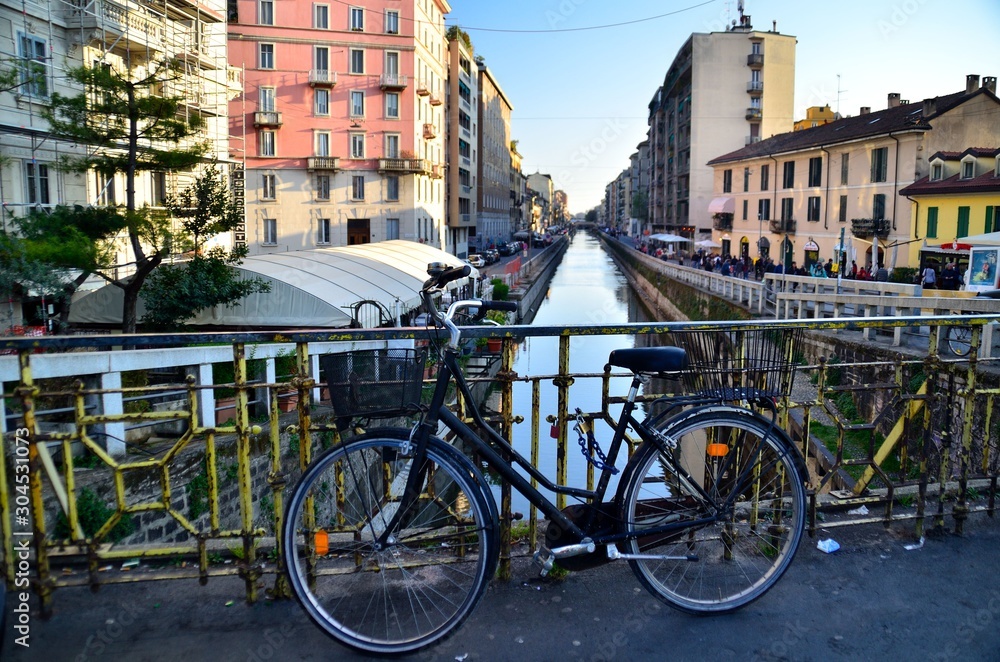 The Navigli in Milan, Italy