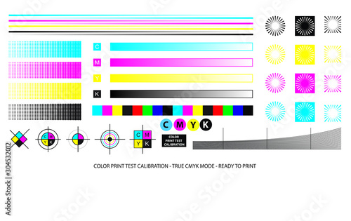 color mixing scheme or color print test calibration concept. easy to modify