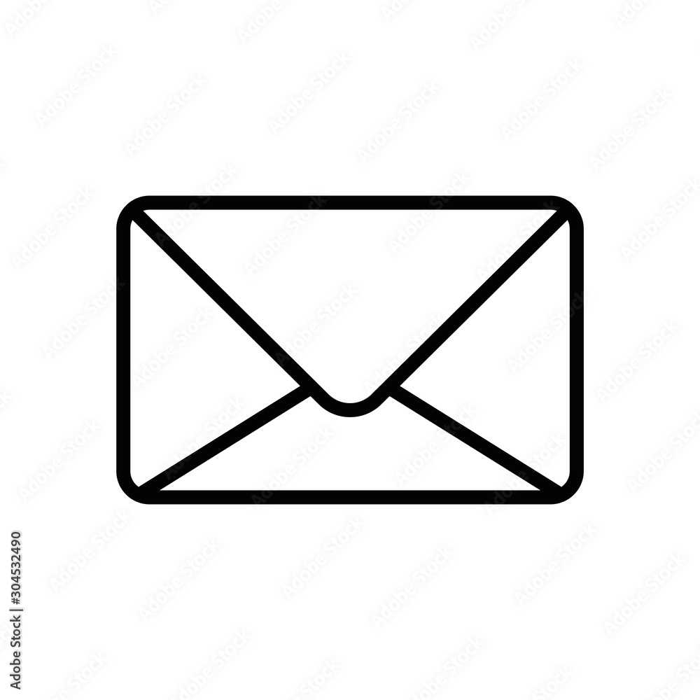 Isolated envelope icon line vector design Isolated envelope icon line vector design