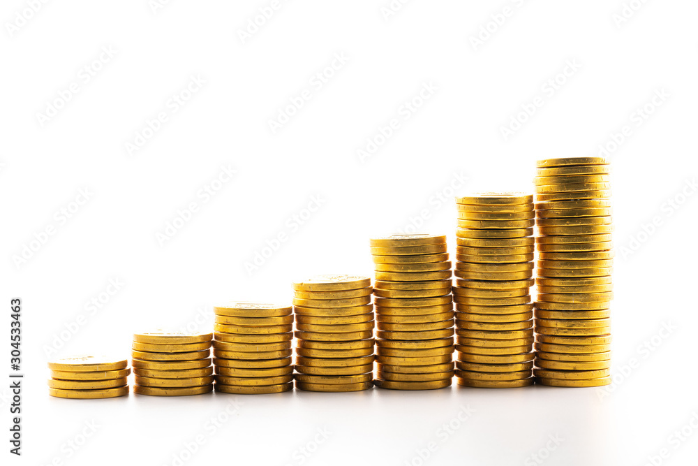 isolated gold coin on white background isolated gold coin on white background