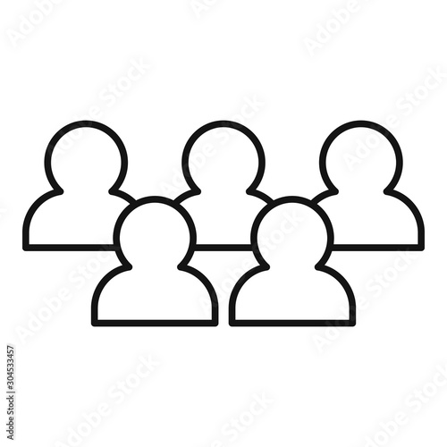 Strategy audience icon. Outline strategy audience vector icon for web design isolated on white background