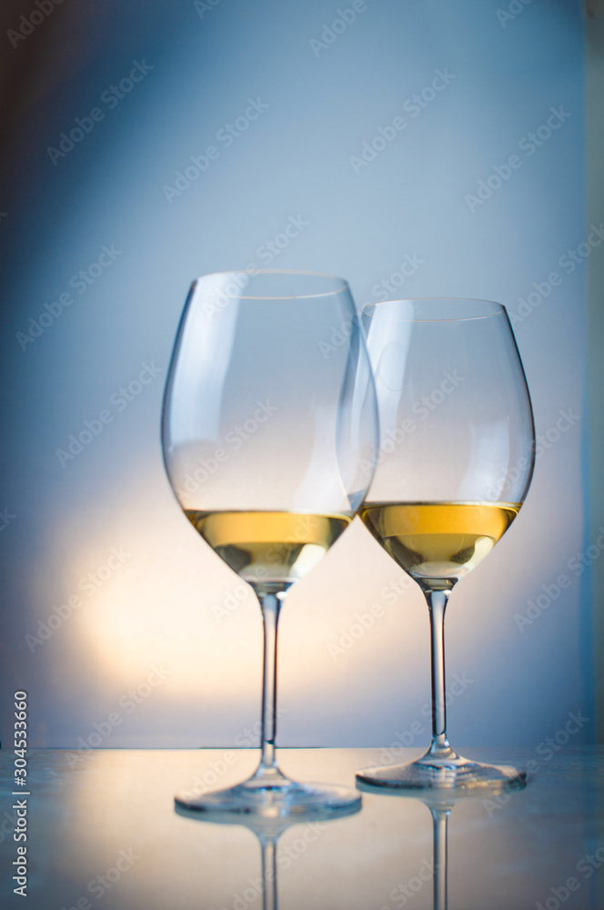 two glasses of wine