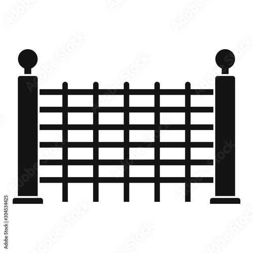 Steel fence icon. Simple illustration of steel fence vector icon for web design isolated on white background