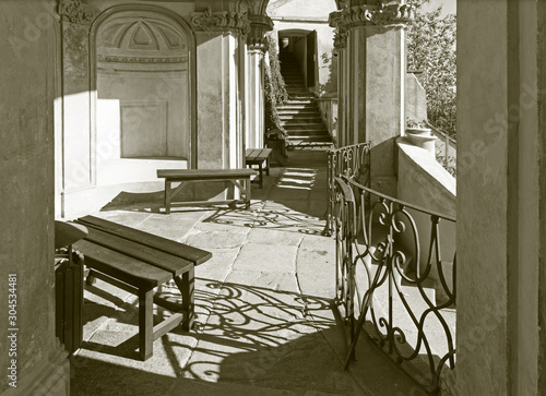 PRAGUE, CZECH REPUBLIC - OCTOBER 12, 2018: The Ledeburska garden under the Castle. photo