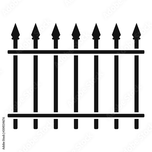 Village metal fence icon. Simple illustration of village metal fence vector icon for web design isolated on white background