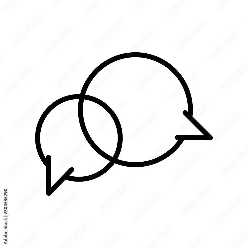 Isolated communication bubble icon line vector design Isolated communication bubble icon line vector design