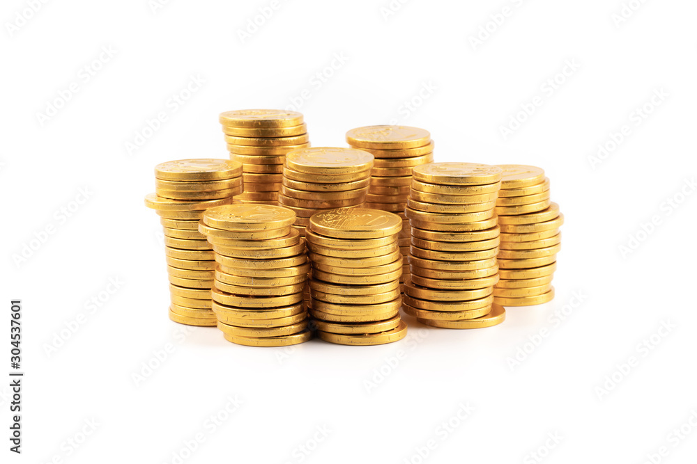 isolated gold coin on white background isolated gold coin on white background