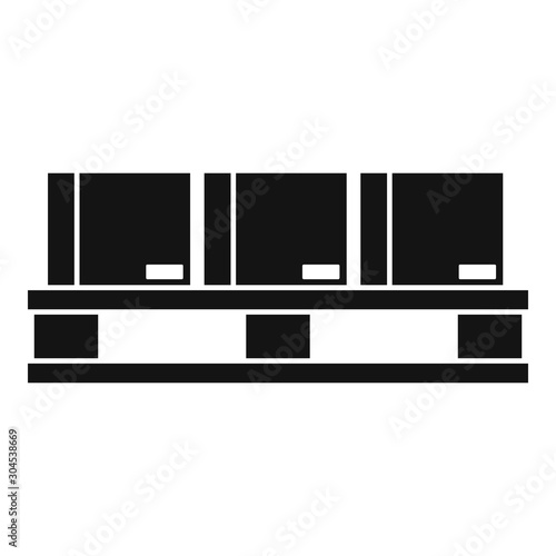 Full pallet box icon. Simple illustration of full pallet box vector icon for web design isolated on white background