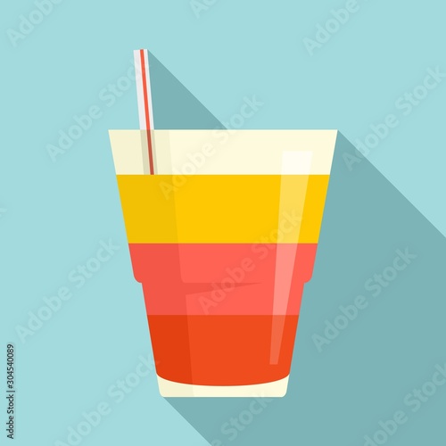 Tonic cocktail icon. Flat illustration of tonic cocktail vector icon for web design