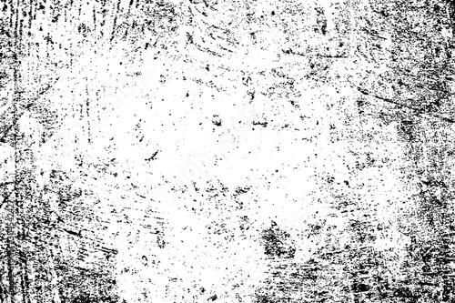 Dirty grunge background. Black and white gloomy texture. Worn old surface. Pattern of cracks, chips, scuffs, scratches. Pattern for backdrops and design creation