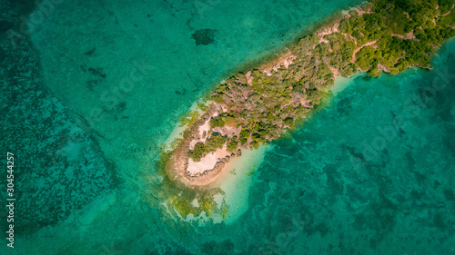 Fototapeta Naklejka Na Ścianę i Meble -  aerial view of the chapwani island in Zanzibar
