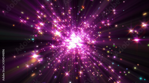 magic color stars explosion in space