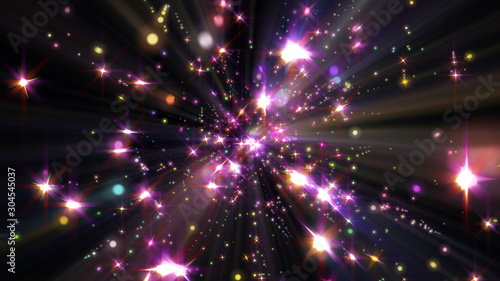 magic color stars explosion in space