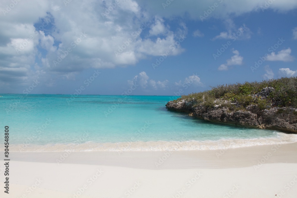 tropical beach and sea, Great Exuma, Bahamas 