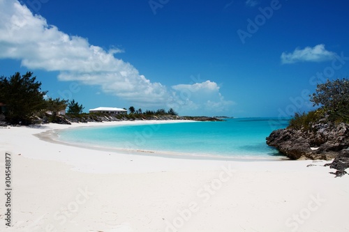 tropical beach and sea, Exuma, Bahamas 