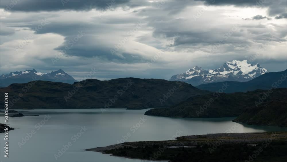 4K Timelapse Sequence of Torres del Paine, Chile - Wide angle view of the park with Lenticular clouds 4K Timelapse Sequence of Torres del Paine, Chile - Wide angle view of the park with Lenticular clouds