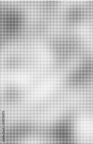 Fluid background, abstract halftone texture, tabloid screen pattern, black and white vector illustration.