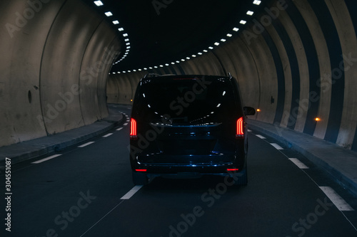 Tunnel and minivan Car ride in Monaco