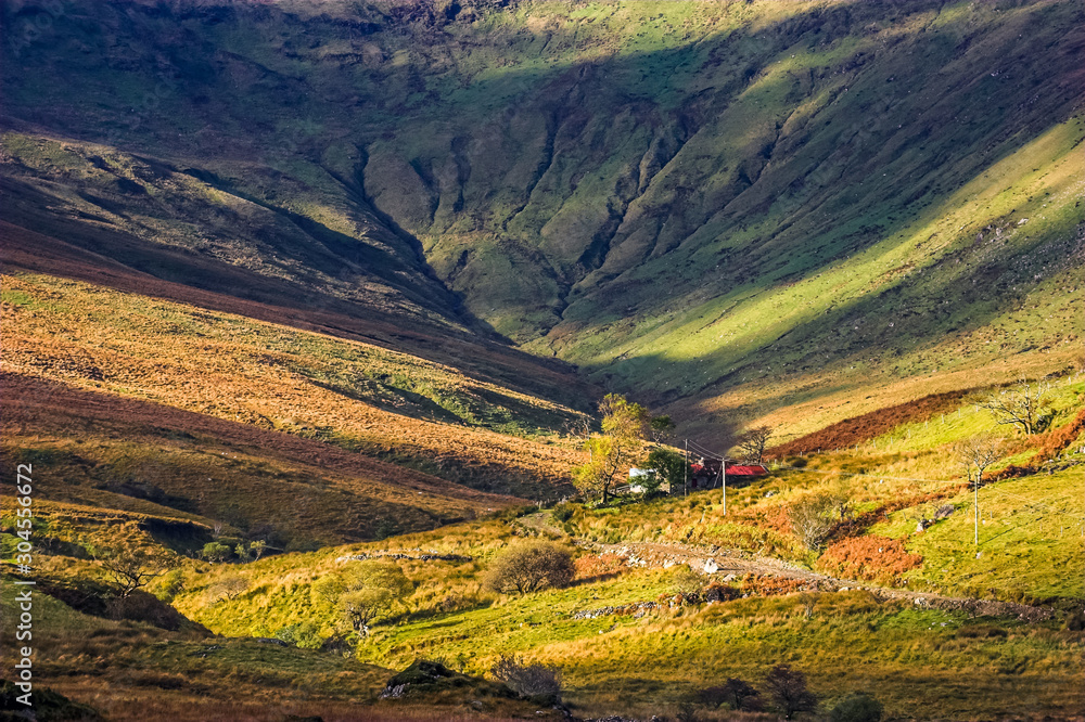 Colorful Connemara landscape in Ireland