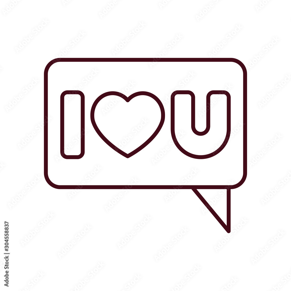 Isolated love bubble line vector design Isolated love bubble line vector design