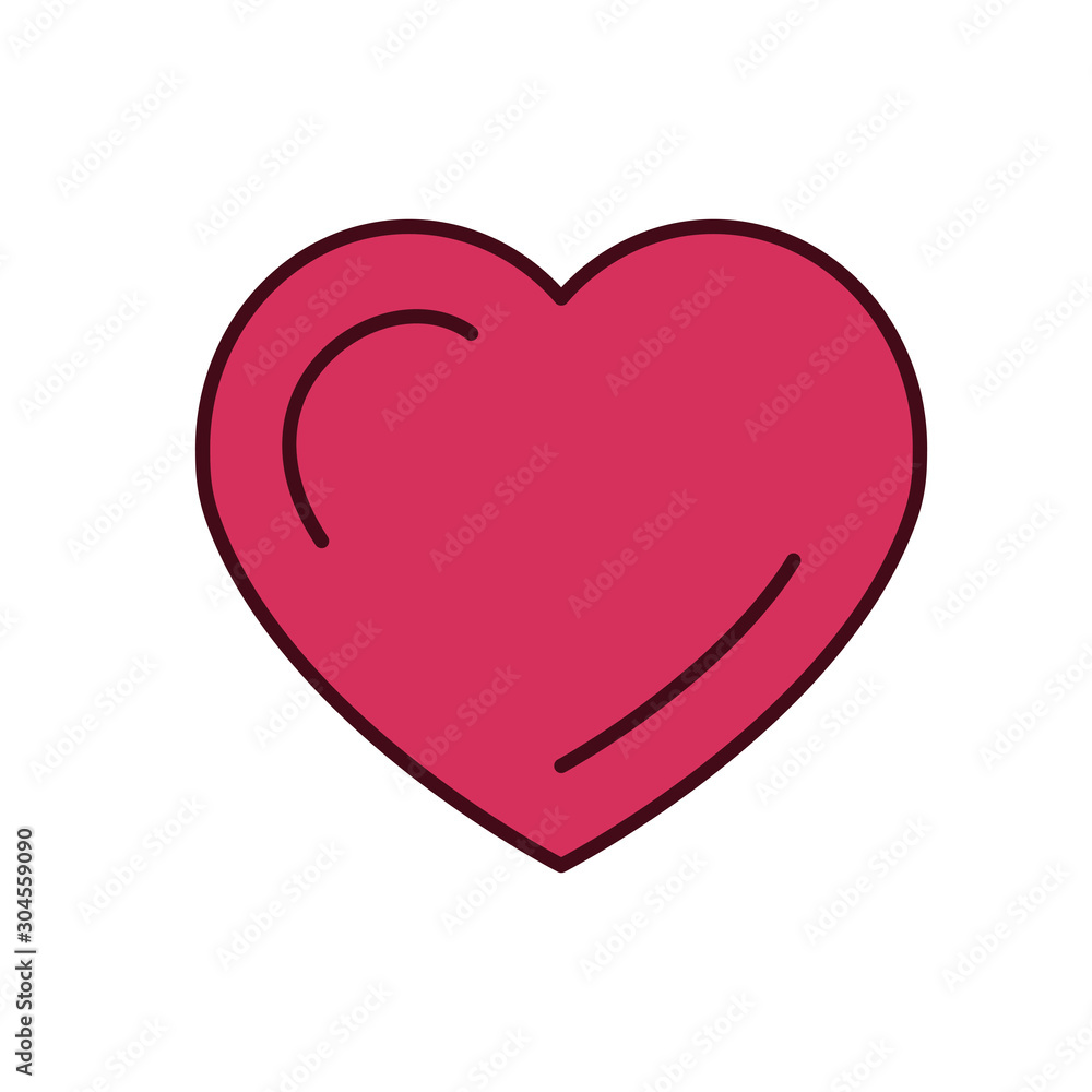 Isolated heart icon fill vector design Isolated heart icon fill vector design