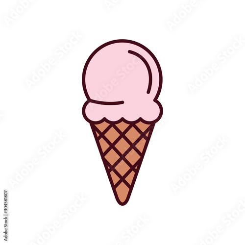 Summer and delicious ice cream fill design