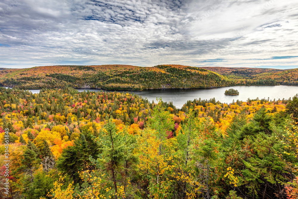 Autumn Panoramic view in La Mauricie National Park