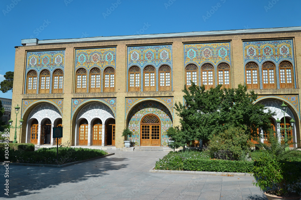 Abyaz Palace in Golestan complex in Tehran, Iran