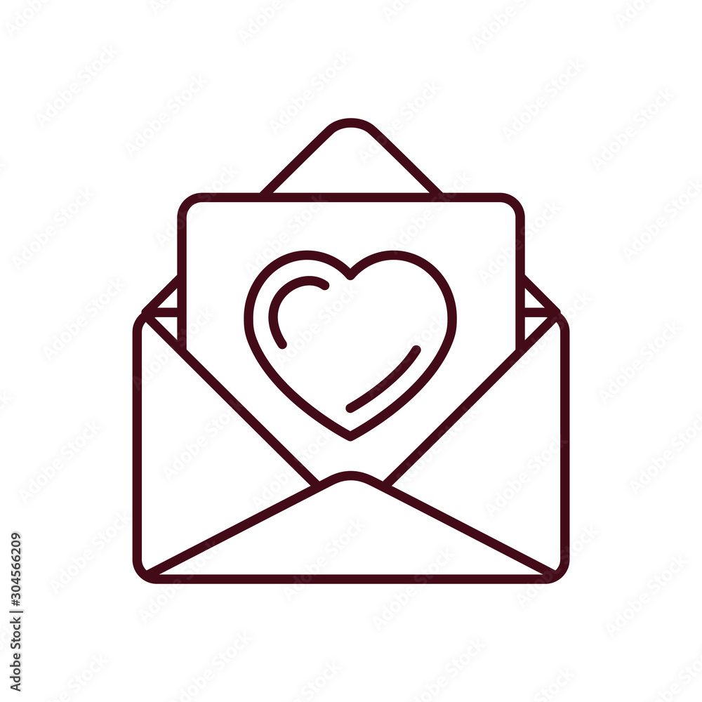 Isolated love card line vector design Isolated love card line vector design