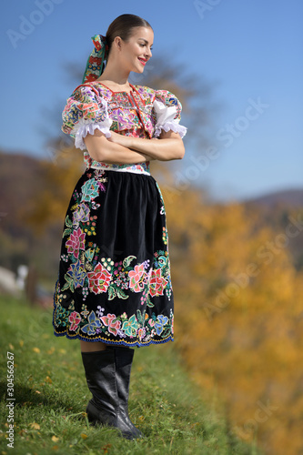 Slovak folklore. Slovak woman.