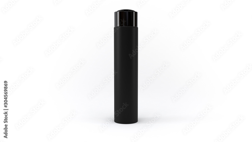 3D Cosmetics Bottle | Black 3D Cosmetics Bottle | Black