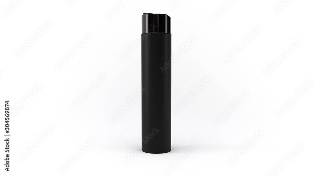3D Cosmetics Bottle | Black 3D Cosmetics Bottle | Black