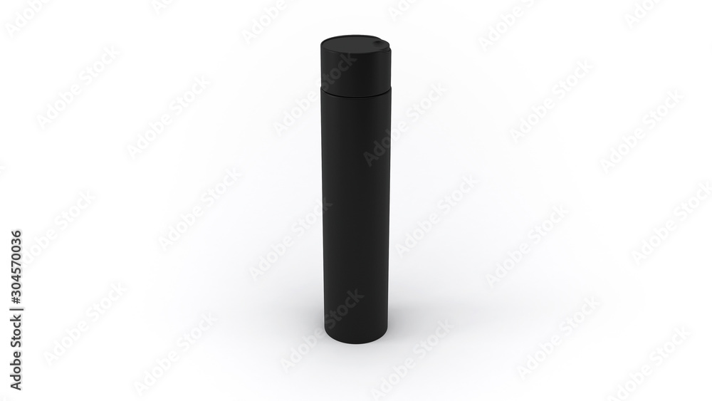3D Cosmetics Bottle | Matt Black 3D Cosmetics Bottle | Matt Black