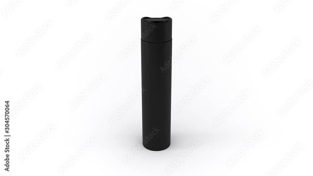 3D Cosmetics Bottle | Matt Black 3D Cosmetics Bottle | Matt Black