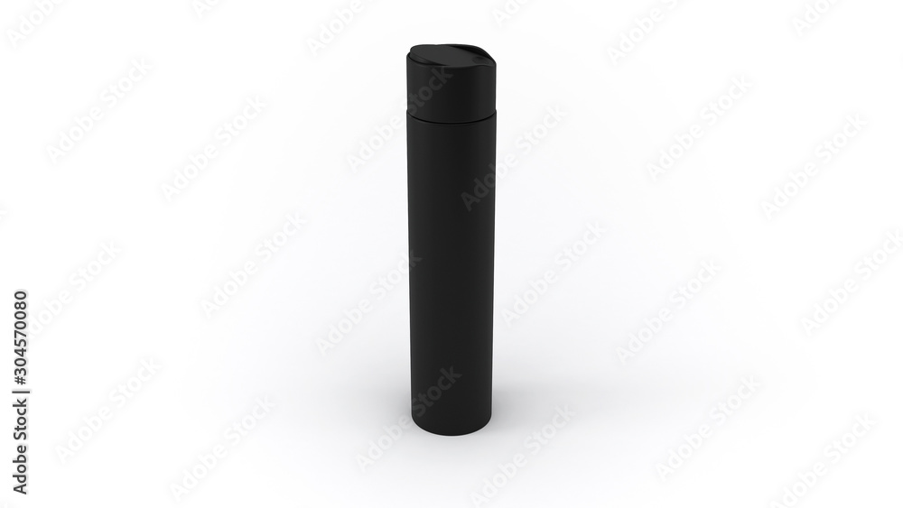 3D Cosmetics Bottle | Matt Black 3D Cosmetics Bottle | Matt Black